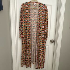 LuLaRoe Multi-Color Geometric Circle Cardigan